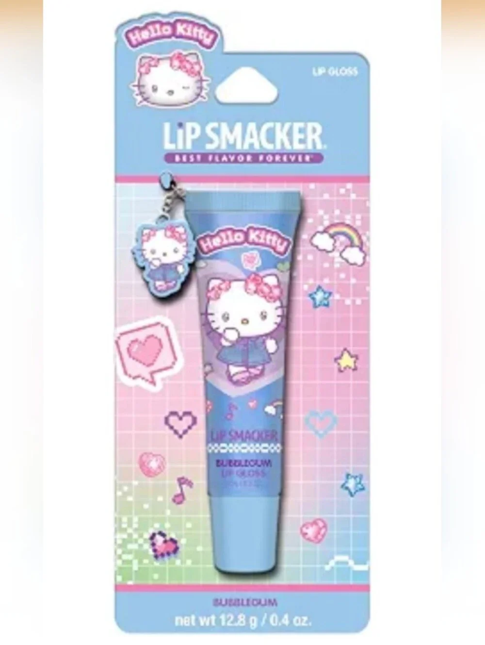 Hello Kitty Blue Bubblegum Lip Smacker Gloss with Charm
